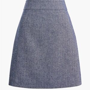 Jcrew Blue Herringbone A-line mini skirt. Size 6 Sold out online